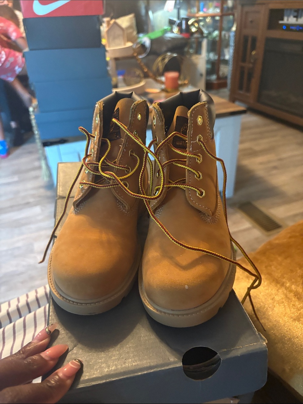 boys timberland Classic Work Boots - Wheat Brown